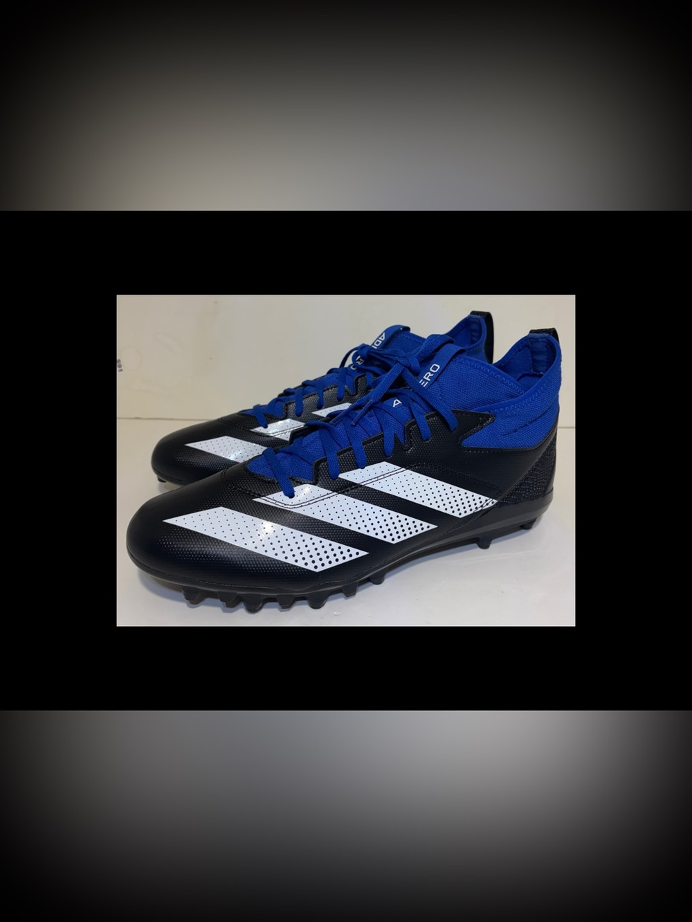 Adidas Adizero Impact.2 Football Cleats Blue Black Men's Size 13 NEW No Box